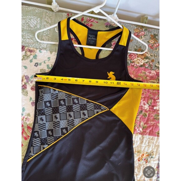 Women’s universal Studios Harry Potter Hufflepuff Tank top XS Running Black - Picture 3 of 6